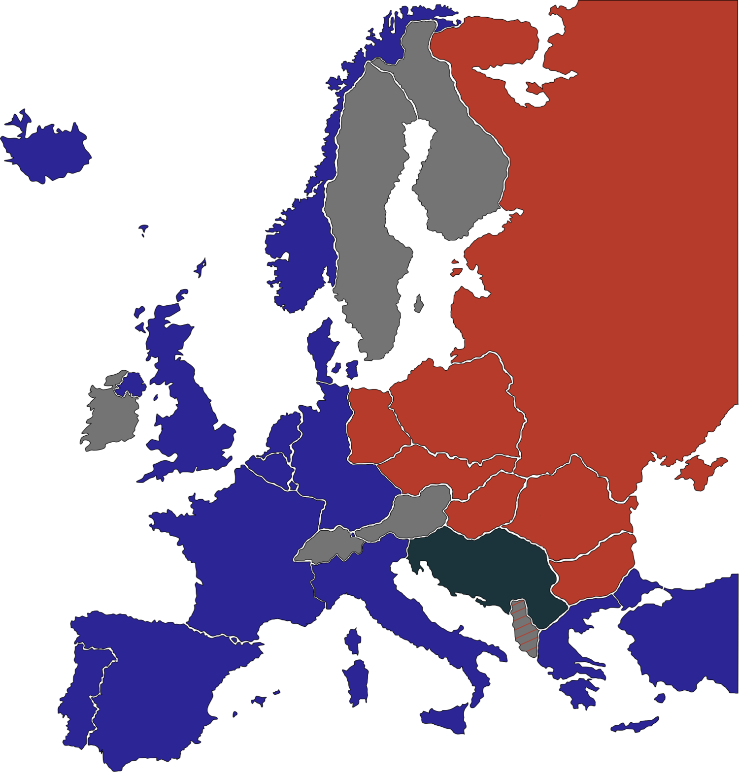Vernes Seferovic, Mapa Železnej opony počas Studenej vojny. 2006. Wikimedia commons